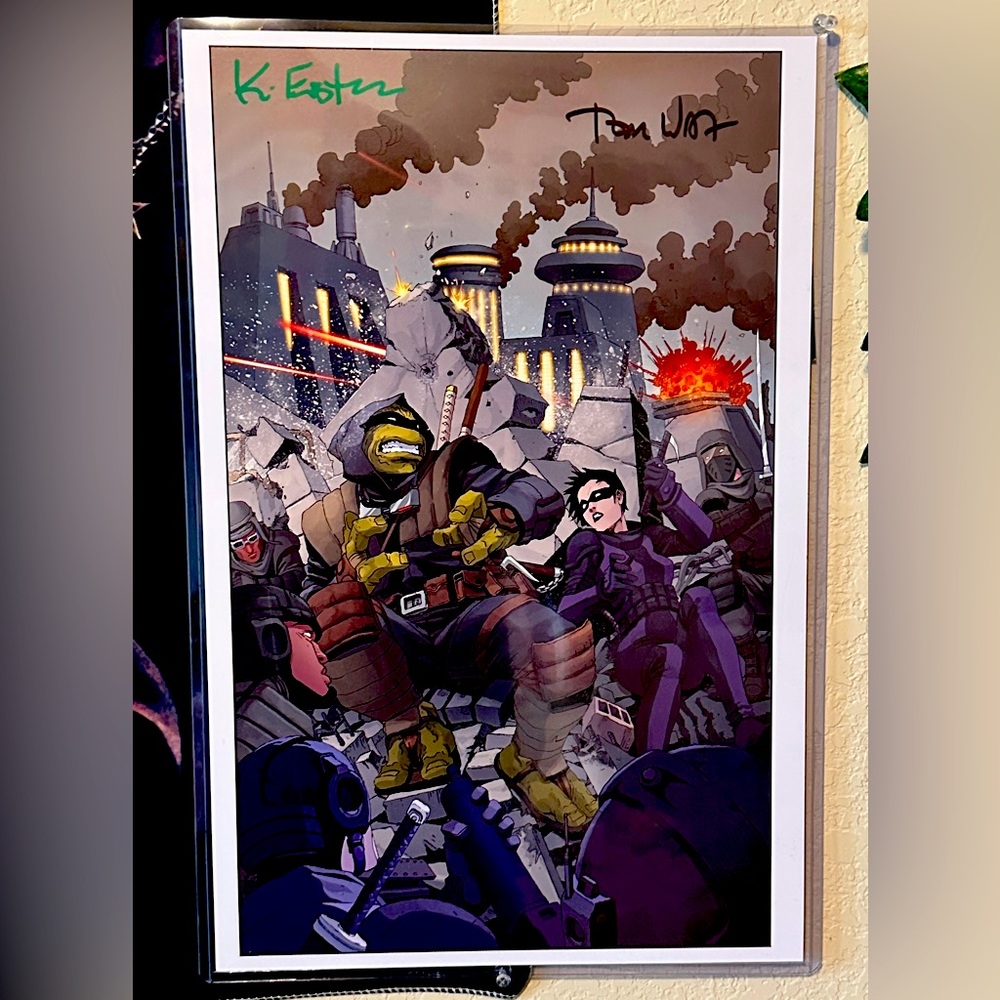TMNT The Last Ronin Print AUTOGRAPHED KEVIN EASTMAN TOM WALTZ w/COA